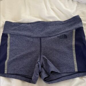 The North Face Women's Heathered Navy/Purple Athletic Shorts